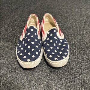 Patriotic Stars and Stripes Slip-On Shoes